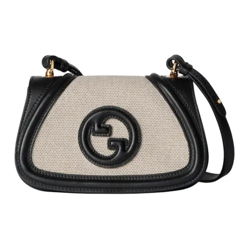 GUCCI Хлопок лен смесь холст кожа отделка сумка через плечо мини женский черный