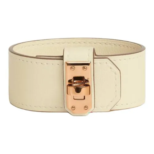 HERMES Телячья кожа Браслеты Женские Бежево-желтый