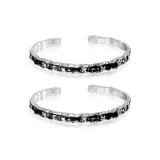 Чёрные браслеты с подвеской в форме звезды (пара)