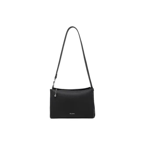 GELANNI Корова Кожа Портативная Сумка через плечо Сумка на плечо Стандартная Женская Черный Экрю Серый