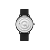 Белый циферблат, черный корпус, черный ремешок [мокко коробка]