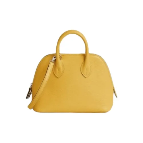 HERMES Bolide Mysore Шевро Сумка для боулинга Сумка Сумка через плечо Сумка через плечо Мини Женская B4 Sun Sunshine Золотой