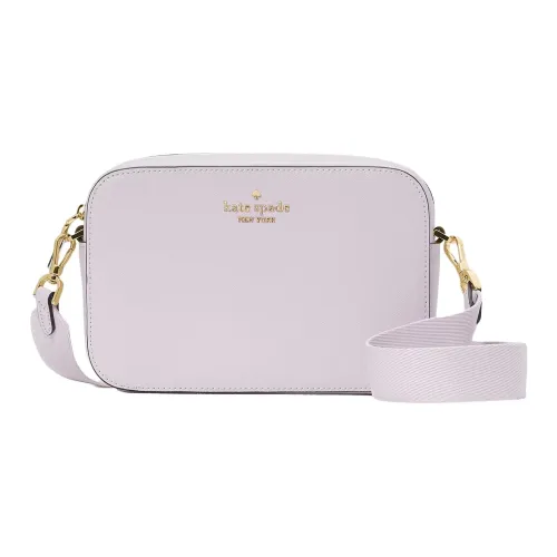 Kate Spade Крестообразная текстура кожа Camera сумка через плечо мини женская светло-фиолетовая