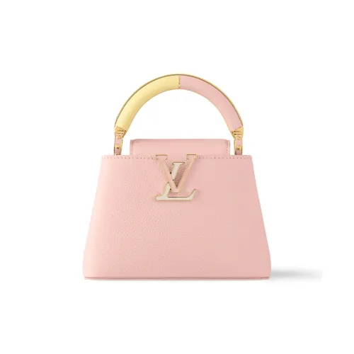 LOUIS VUITTON Capucines Taurillon Кожа Kapusin Через плечо Тоут Сумка Over Одно плечо Мини Женские Розовый