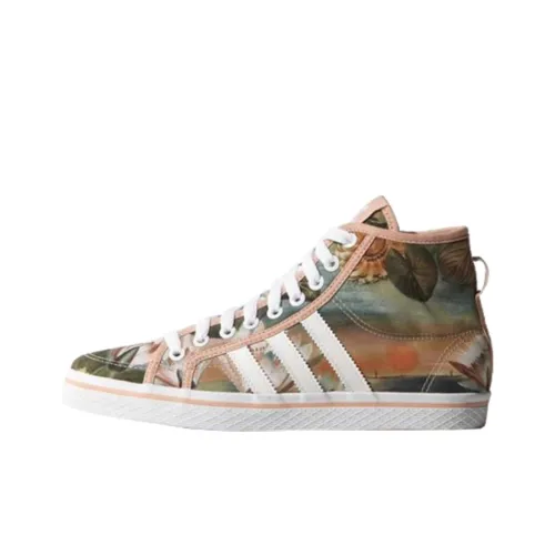 Adidas Originals Slip Resistant Abrasion Resistant MID Топ Скейтборд Кроссовки Женские Розовый