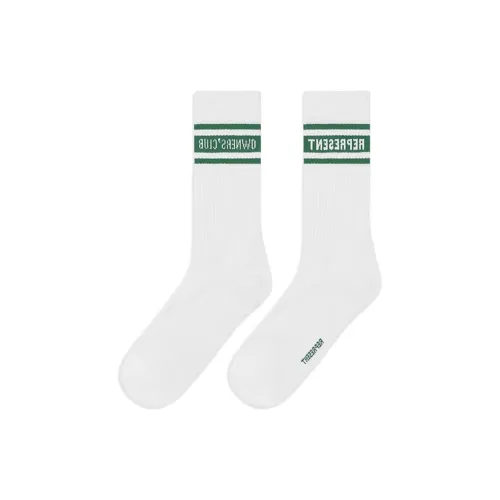REPRESENT 1 шт Белый Унисекс MID Носки до икры