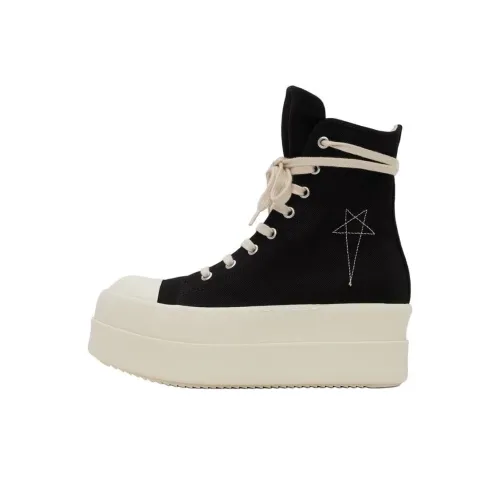 Rick Owens DRKSHDW Высокие кроссовки для скейтбординга Мужские Черные