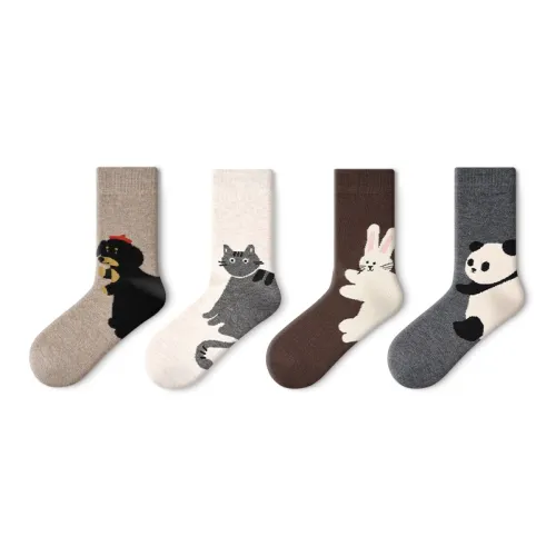 PRIMEET Носки Crew Женские упаковка из 4 пар