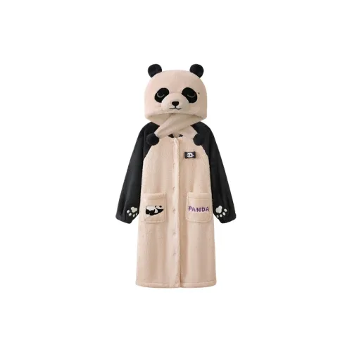 Jingyun Банные халаты Женские Абрикос