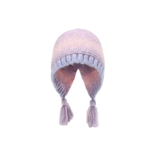 FREE RABBITⅡ Корейский стиль бахрома косичка шапка-бини зимний путешествие теплый ухо защита вязаная шапка женский