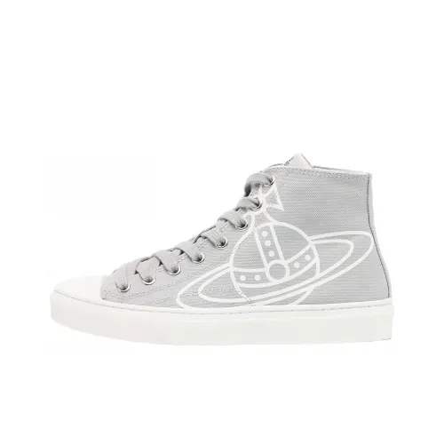 Vivienne Westwood Canvas Shoes High Top Gray Women's