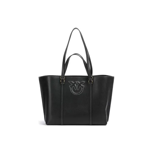 PINKO Сумка из крупнозернистой текстуры коровьей кожи сумка-тоут сумка для покупок сумка через плечо большая женская черная