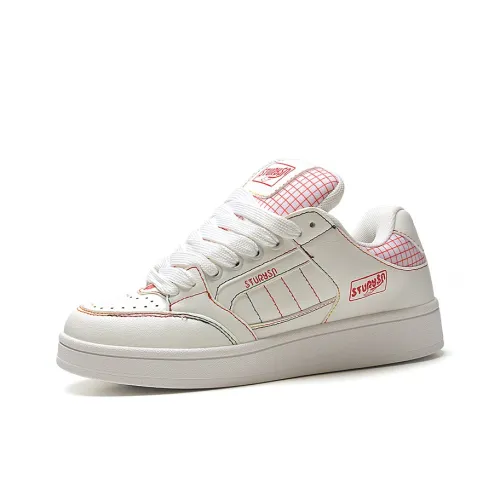 STUR YSN Износостойкий и Легкий Низкий Топ Скейтборд Кроссовки Женские Белые Радужные
