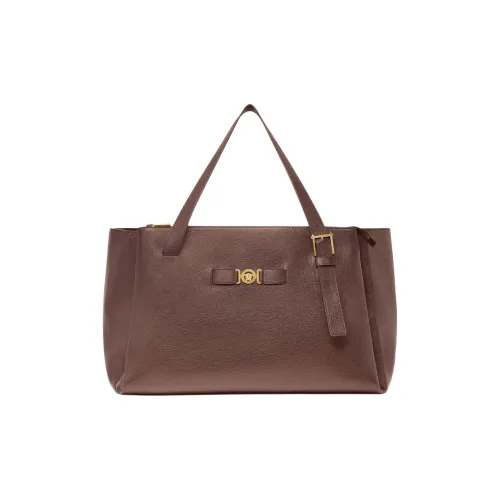 VERSACE MEDUSA BIGGIE серия Коровья кожа Тоут Сумка Сумка для покупок Сумка Мужская Коричневая