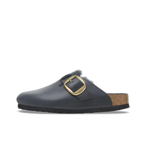 Birkenstock Slip-Resistant Massage Antibacterial Quick-Dry Домашние тапочки Женские Narrow Version Темно-серый