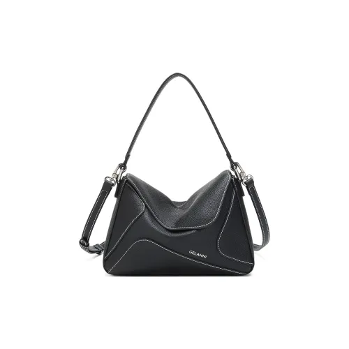 GELANNI Сумка Tote из коровьей кожи Сумка через плечо Сумка большого размера Женская Экрю Черный Серый