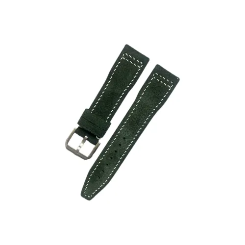 Часы Benchmark Полоска Совместимы с IWC Mark XVIII Pilot Little Prince Portugal Suede Cedar Зеленый Ремешок Унисекс