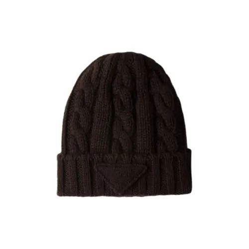 PRADA Кашемир Шапки-бини Унисекс Коричневый