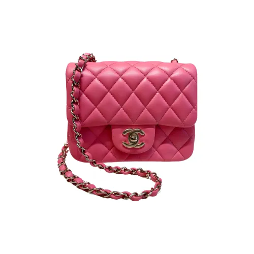 CHANEL Classic Flap CF Lambskin Сумка через плечо Мини Женская Кораллово-розовая