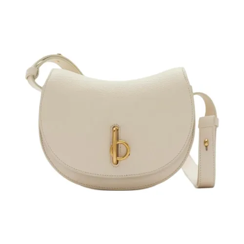 Burberry Rocking Horse Телячья кожа Одно плечо Сумка Мини Женская Мыльно-белый