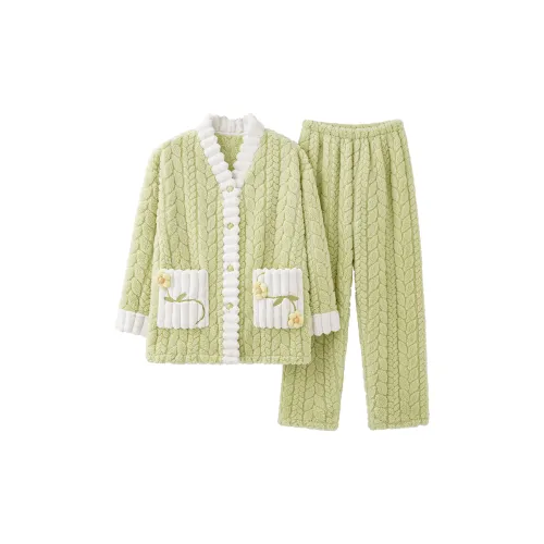 WANANNI Пижамный комплект женский зеленый