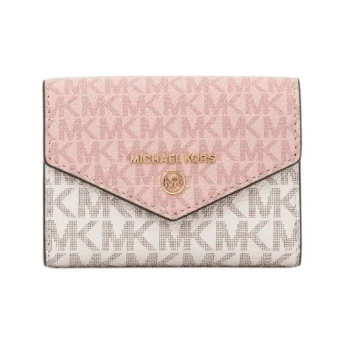 MICHAEL KORS Jet Set Charm Покрытый холст Key Pouch Экстра Маленький Женский Балетный Розовый