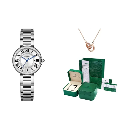 RENOVO Кварцевый механизм стальной ремешок женские часы белый циферблат