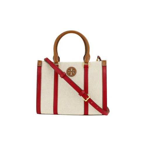 TORY BURCH Холст и кожа Тоут Сумка Сумка для покупок Сумка через плечо Сумка Женская Натуральная