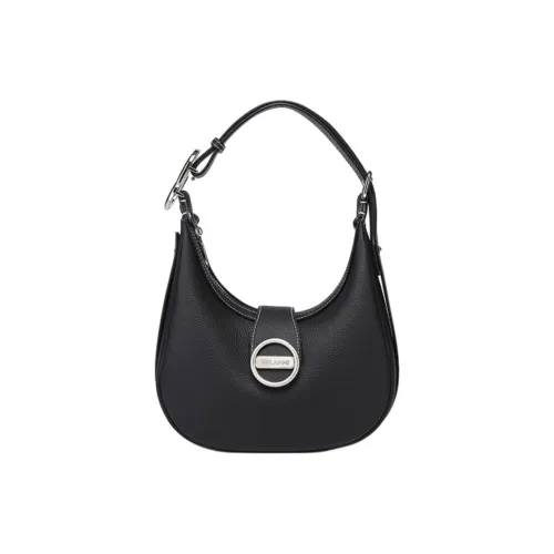 GELANNI Сумка через плечо из коровьей кожи стандартная женская экрю черный коричневый