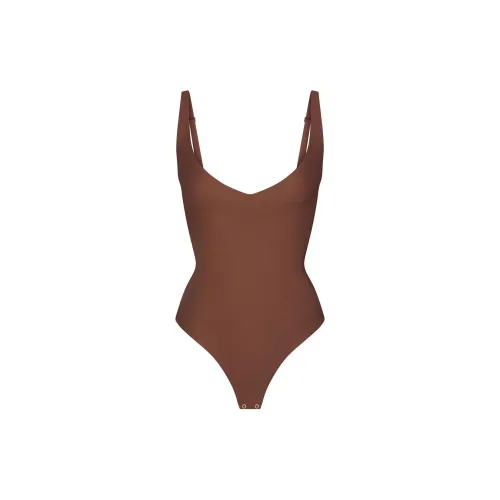 SKIMS FW24 Центральная часть Ядерный SCULPT Plunge Стринг BODYSUIT Корректирующее белье Женские JASPER JASPER