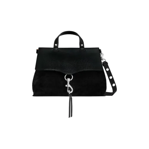 REBECCA MINKOFF Замшевая сумка через плечо сумка среднего размера женская черная