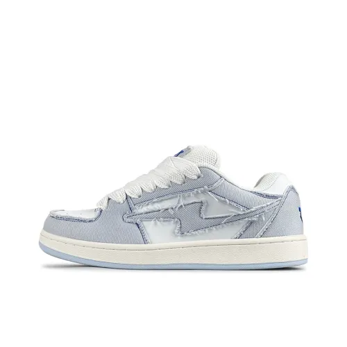 LuzaoT SUPER DRAG Пухлые туфли Низкий топ Кроссовки для скейтбординга Унисекс Джинсовый синий