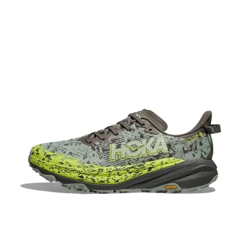 HOKA ONE ONE SPEEDGOAT 6 Беговые кроссовки Низкий топ Серый/Желтый Мужской