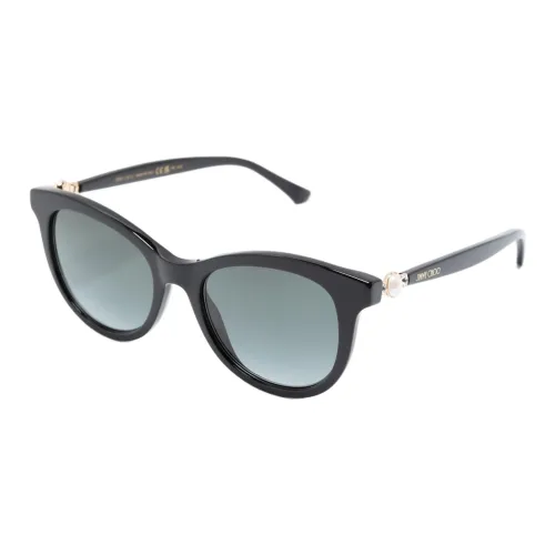 Jimmy Choo Ацетатные солнцезащитные очки "Кошачий глаз" женские черные