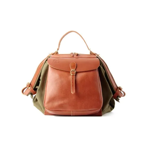 Il Bisonte Хлопок с коровьей кожей одна плечо сумка женский многоцветный