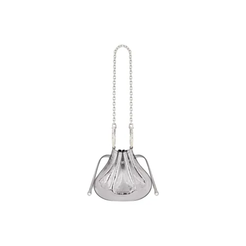 GIVENCHY Lambskin Pumpkin Bag Handbag Shoulder Bag Crossbody Bag Mini Women's Silver