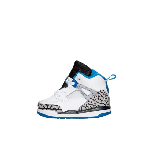 Джордан Spizike противоскользящая устойчивая к истиранию высокая обувь для малышей белый и синий цвет для младенцев и малышей