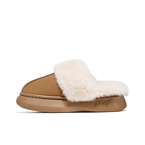 Warrior Флисовые Домашние Тапочки Женские Темно-Кофейные