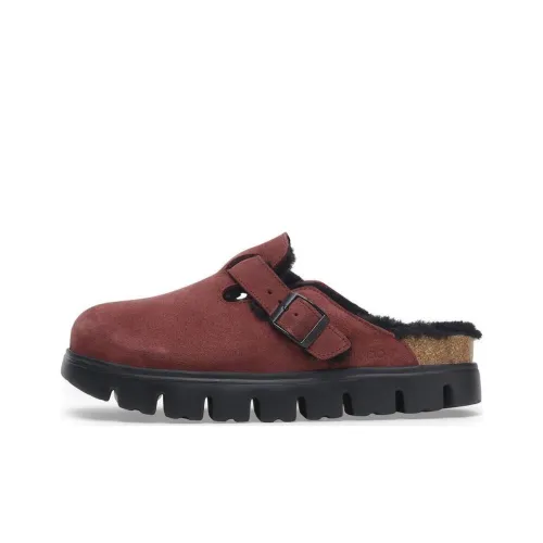 Биркенсток Boston Series EVA Устойчивый к истиранию Домашние тапочки Женские Темно-красный