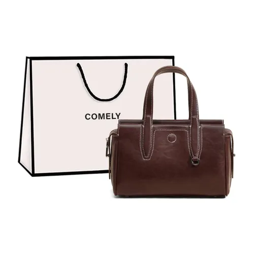 COMELY Коровья кожа с синтетической кожей одно плечо сумка обычный женский шоколад темный шоколад