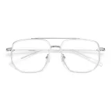 Стерлинговая серебряная оправа с прозрачными белыми линзами