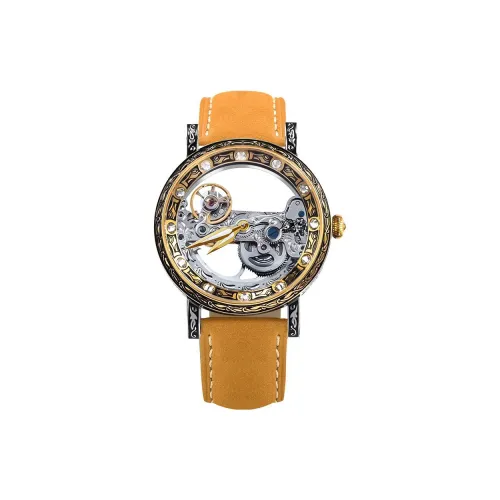 VRQ Future Series Автоматический Механический Механизм Часы Мужские Кожаный Ремешок С Человеческим Черепом Циферблат