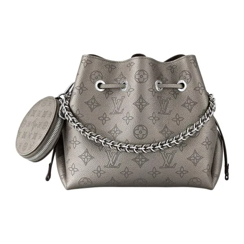 LOUIS VUITTON Bella Mahina Телячья кожа Moonlit Богиня Сумка-ведро Сумка через плечо Женская Серый