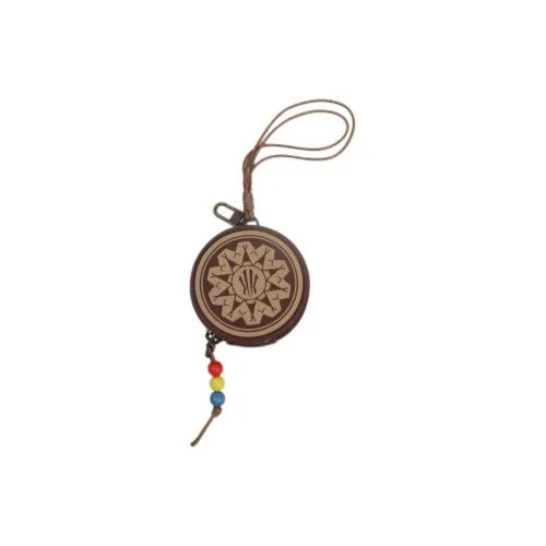 ANTA Маленький кошелек из полимерной кожи с текстурой личи унисекс каштаново-коричневый