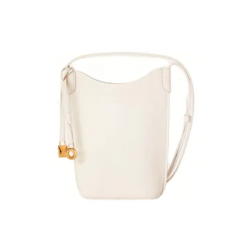 Loro Piana Чехол для телефона из коровьей кожи женский Whisper белый и Sun золотой