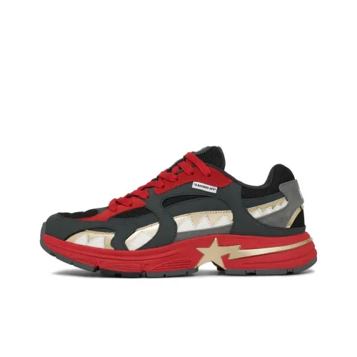 A BATHING APE Повседневный Низкий Топ Черный Красный Желтый Женский