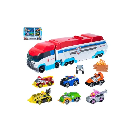 PAW PATROL Transforming Большой Автобус 6 Сплав Мини Автомобили Готовые Модели