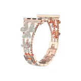 Трефовый лист, сплав, ремешок, розовый, красный