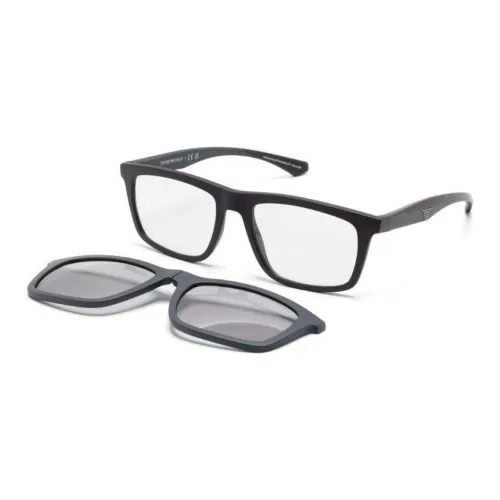 EMPORIO ARMANI Ацетат Прямоугольные Солнцезащитные очки Мужские Серые