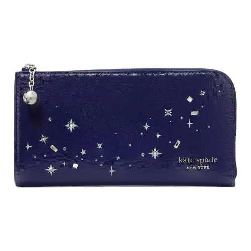 Kate Spade Saffiano Лакированная кожа Кошелек Женские Темный Озерно-голубой